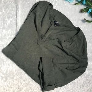 Torrid 3/4 Sleeve Olive Green Blouse